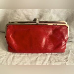 HOBO International - red Leather Clutch - Bright Red